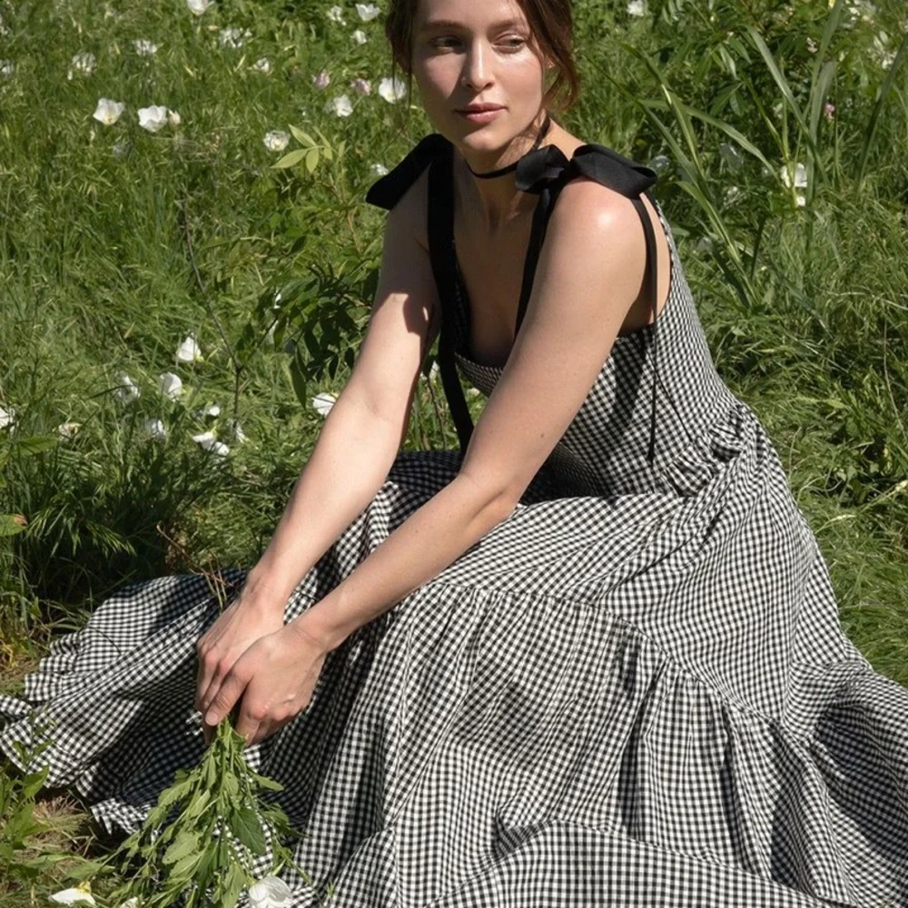Of her own kind - THE MIRABELLE DRESS in black gingham NWT - xl - Picture 1 of 16